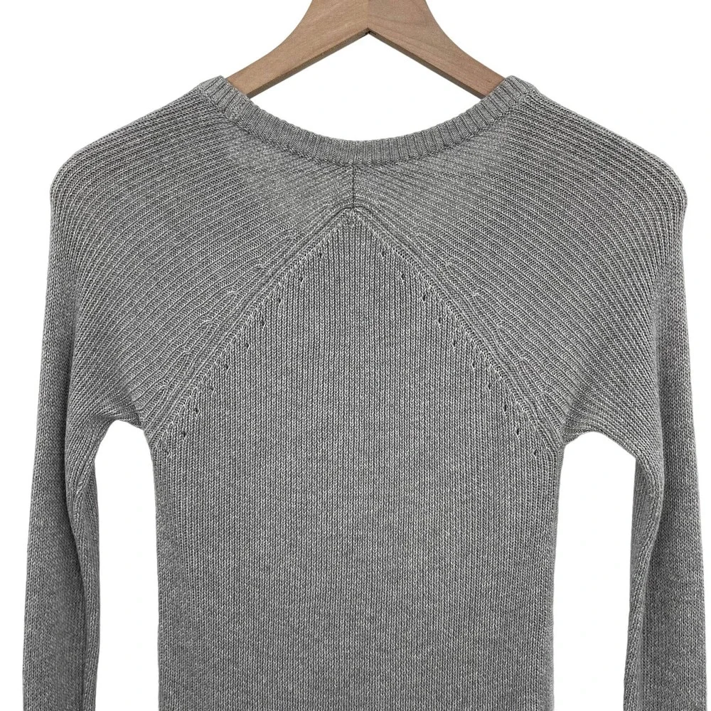 Lululemon Cabin Yogi Long Sleeve Pullover Sweater Heathered Grey Crewneck Size 0